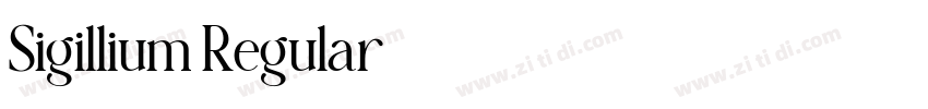 Sigillium Regular字体转换 Sigillium Regular字体转换